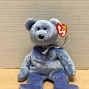 1999 TY Beanie Babies Clubby II Bear With Tags, Purplish Hue, The Beanie Babies Collection, Handmade