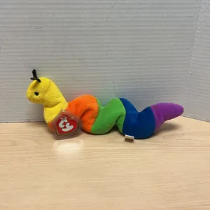1995 Ty Inc. Beanie Baby Inch the Worm With PVC Pellets and Original Swing Tag, Oakbrook USA Labeled
