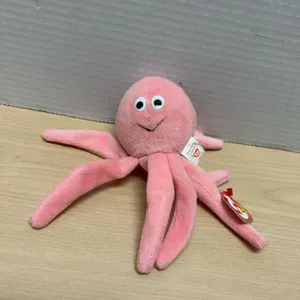 Ty Beanie Babies Collection Inky Pink Octopus Plush with Tags, 1993, Date of Birth November 29, 1994