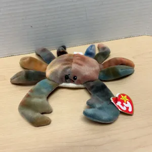 Ty Beanie Baby Claude the Crab Style 4083 With 1996 Tags, Multicolor Plush Collectible Toy USA Tag V