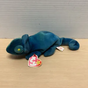 Ty Beanie Baby "Rainbow" Chameleon Plush with Tags, 1997, Style 40837, Original Beanie Baby Collecti