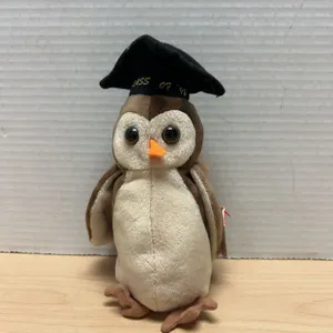 Ty Beanie Babies Wise Owl Plush, Class of '98 Graduation Edition, 1998 with Original Tags, Oakbrook