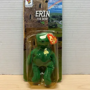 1999 Ty Beanie Babies McDonald’s Erin the Bear, New in Sealed Original Packaging, Ronald McDonald Ho