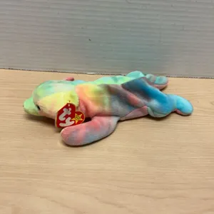 Ty Beanie Babies Collection Sammy Tie-Dye Bear Plush with Tags, DOB June 23, 1998, Oakbrook, USA Rel