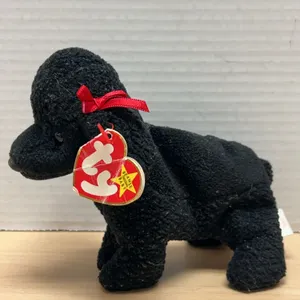 Ty Beanie Babies GiGi Black Poodle Plush Toy with 1997 Birth Date, Original Swing and Tush Tags Atta