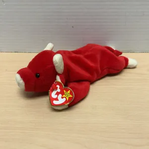 Ty Beanie Baby Snort the Bull Style 4002 With Tags, 1995, Oakbrook IL, Handmade in China, MWMTs, DOB