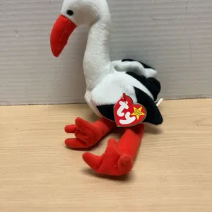Ty Beanie Babies Collection Stilts the Stork Plush Toy With Tags, 1998 Birthdate, 1999 Manufacture D