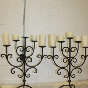 French Wrought Iron Candelabras