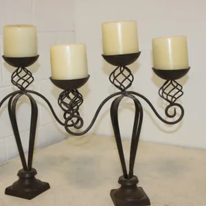 French Wrought Iron Candelabras