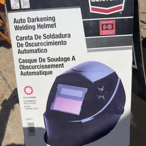 Century Auto Darkening Welding Helmet, Misc Electrodes, and Safety Goggles