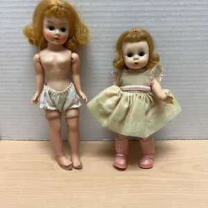 Two Madame Alexander Dolls: 8-Inch with Dress and Shoes, 10-Inch with Original Lingerie, Circa Mid-2