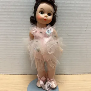 Madame Alexander 8-Inch Ballerina Doll in Pink Tulle Costume with Flower Accents and Stand, New York
