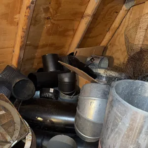 Assorted Metal Stovepipe and HVAC Ducting Components Lot