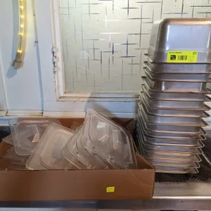 14 SS 1/4 Pans with Lids