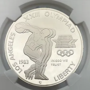 1983-S Proof Olympic Silver Dollar, NGC P69 Ultra Cameo