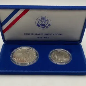 1986 Statue of Liberty Silver Proof Commemorative Coin Set