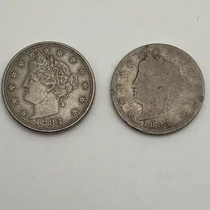 1883 "No Cents" & 1883 "With Cents" Liberty V Nickels