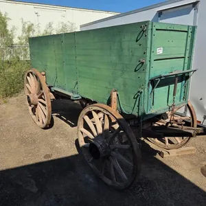 Antique Green Wooden Wagon w/ Contents Included
 UNRESERVED