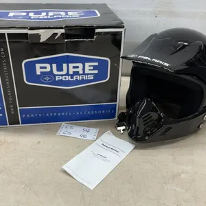 Pure Polaris Moto EC Full-Face Off-Road Helmet, Size Medium, Black, 2017, D.O.T. Approved