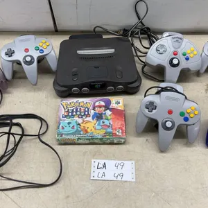 Nintendo 64 Console with 6 Controllers, Cables, and Pokémon Puzzle League Game