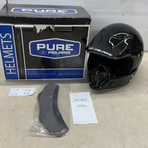 Pure Polaris Moto EC Full-Face Helmet, Medium, Black, 2017, DOT Certified, with Box and Manual