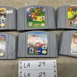 6 Nintendo 64 Mario Games; Mario Party 3, Mario Kart 64, Super Mario 64, Mario Golf, Mario Tennis