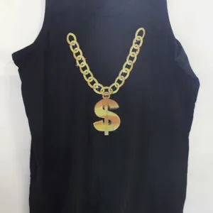 MENS DOLLAR SIGN NECKLACE TANK TOP SZ L