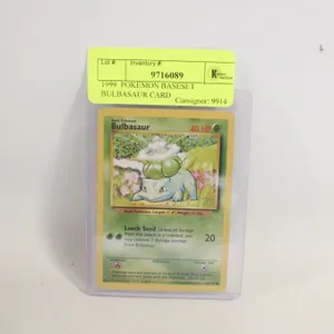 1999  POKEMON BASESET BULBASAUR CARD