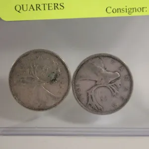 1941 AND 1965 CANADA SILVER QUARTERS