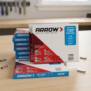 Arrow T50 Staples 1/4" 12x 1250 Count Boxs