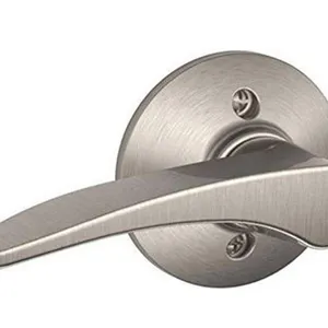 Lot of 6 - Schlage F170MNH619LH Manhattan Left Hand Dummy Lever, Satin Nickel