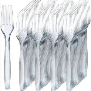 Prestee 300 Clear Plastic Forks