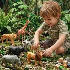 Prextex Safari Animals 9-Piece Set