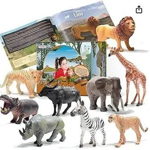 Prextex Safari Animals 9 Piece Set
