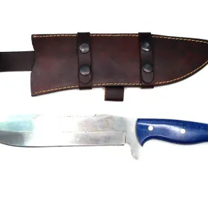 Large Spear Point Blue Handle