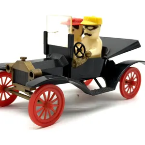 Salt and Pepper Shaker People in Car Holder 6”
-
