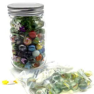 Marbles in Jar, Marbles, and Miniature Dominoes
