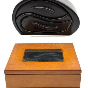 (2) Wood Jewelry Boxes 7.5” x 6” x 2.5”