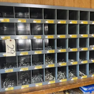 2-Section Nut/Bolt Bin w/New Contents