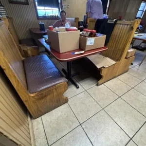 4 - Wood Caf� Booth Tables & Benches