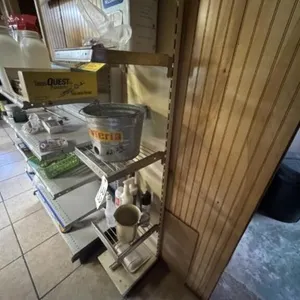 Small Metal Shelf 12"L x 67"H - Contents Not Inc