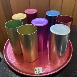 vintage Perma Hues aluminum tumbler set