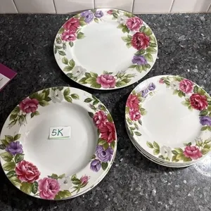 Porcelain dinnerware 4 salad plates, 4 bowls, 1