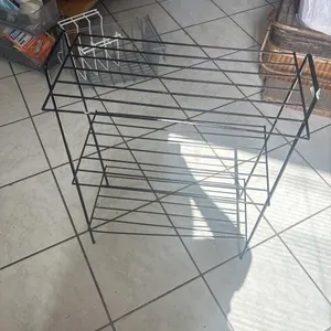 27 inch black metal wire shelf