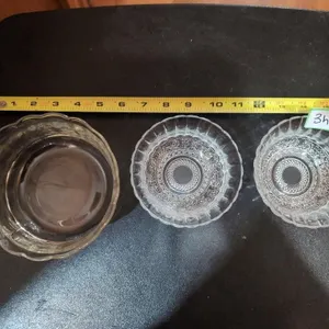 3 glass bowls