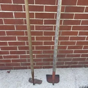 2 garden hoes
