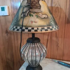 Lamp with rabbit shade 25in tall