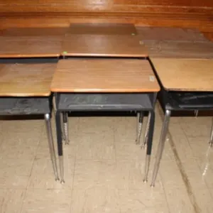 9 Open-Front Student Desks w/Adjustable Legs