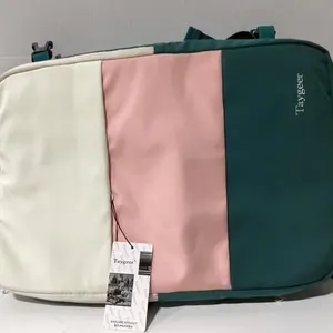 Taygeer Travel Backpack CreamPinkDark Green