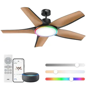 DREO 52 Smart RGBIC Ceiling Fan Black - Open Box